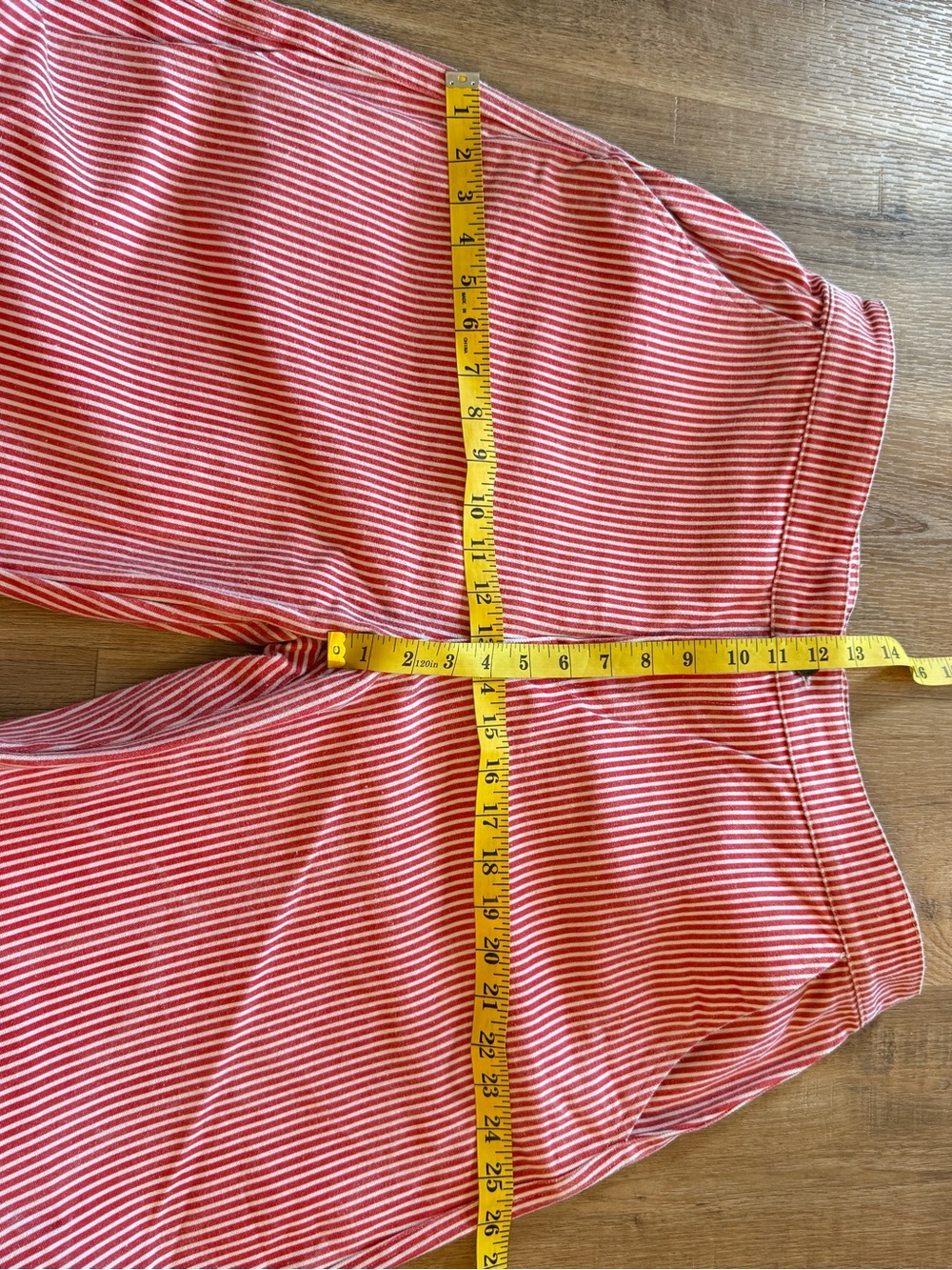 Sonderhaus Daphne Barrel Leg Red Striped Pants Artsy Scandi 100% Cotton XL - Picture 7 of 13